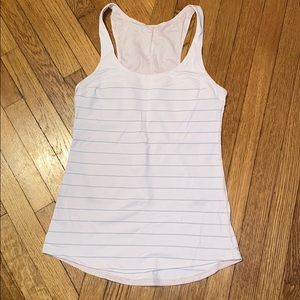 Lululemon First Base tank slalom stripe pink 4